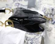 Dior Saddle Oblique Shiny Black 25cm - 5