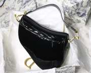 Dior Saddle Oblique Shiny Black 25cm - 2