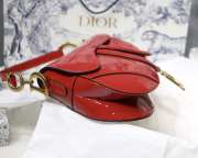 Dior Saddle Oblique Shiny Red 25cm - 4