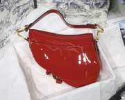 Dior Saddle Oblique Shiny Red 25cm - 3