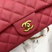 Chanel grained calfskin top handle flap bag pink 20cm - 3