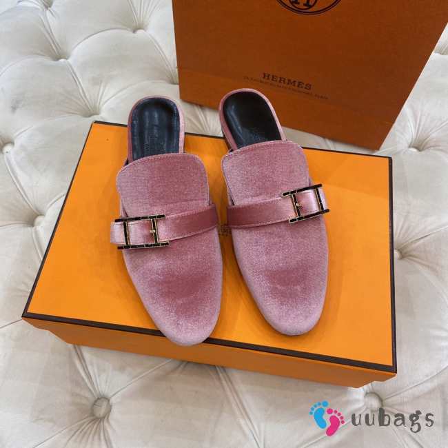 Hermes Pink Flats  - 1