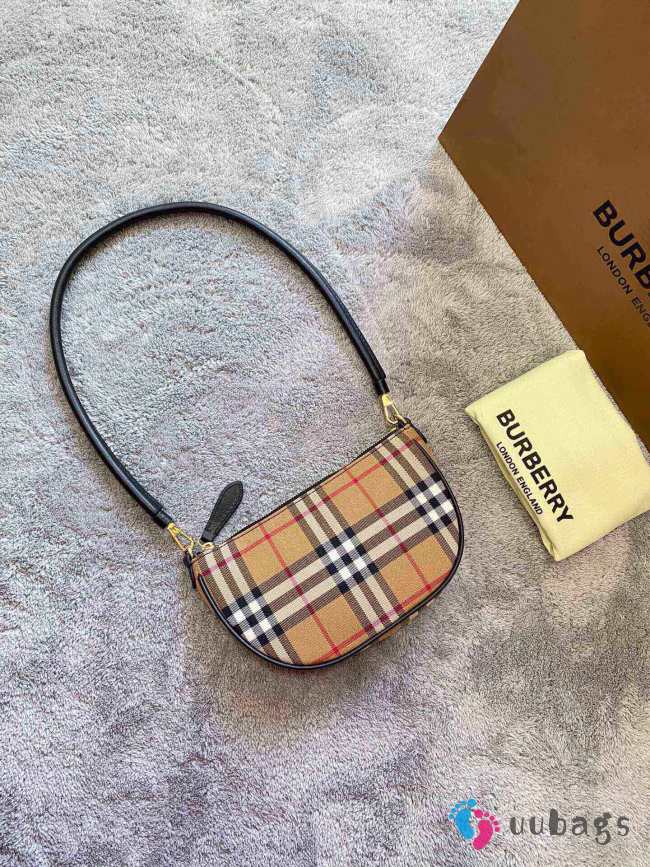 Burberry B Olympia Pouch Checked Shoulder Bag - 1