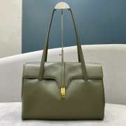 Celine Large Soft 16 bag in Green Smooth Calfskin  - 6