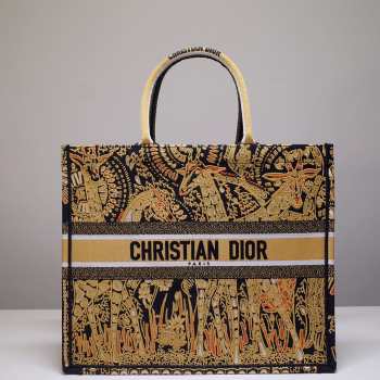 Dior Tote Book Yellow Jungle 41cm