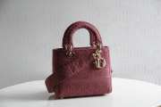 Dior Lady D-lite in red 24cm  - 4