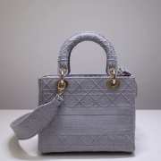 Dior Lady D-lite in gray 24cm - 3