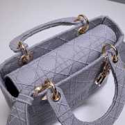 Dior Lady D-lite in gray 24cm - 5