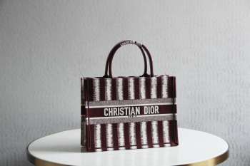 Dior book tote in red 36 cm