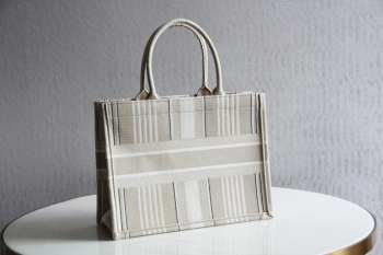 Dior book tote in cream 41cm