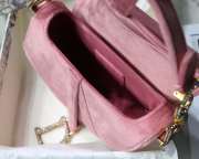 Dior Saddle Oblique Velvet Pink 19cm S9001 - 2