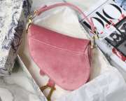 Dior Saddle Oblique Velvet Pink 19cm S9001 - 5