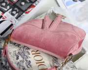 Dior Saddle Oblique Velvet Pink 19cm S9001 - 6