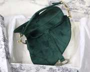 Dior Saddle Oblique Velvet Green 19cm S9001 - 3