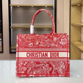 Dior Tote Book CD Red 36cm