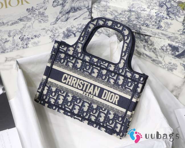 Dior Mini Book Tote Blue 23cm - 1