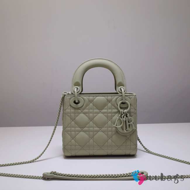 Lady dior matte Rattan print green buckle matel chain 17cm - 1