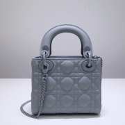 Lady dior matte Rattan print blue buckle matel chain 17cm - 6