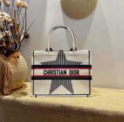 Dior Tote Book Emroided White Star 36cm - 1