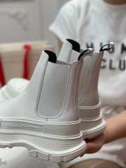 Alexander McQueen Boots Leather in White - 6