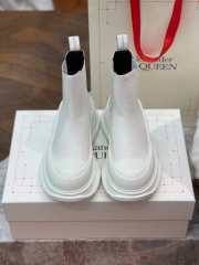 Alexander McQueen Boots Leather in White - 5