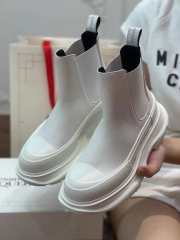 Alexander McQueen Boots Leather in White - 4