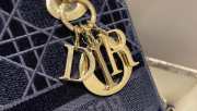 Dior Lady D-Lite Embroided Blue 24cm - 6