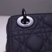 Dior Lady Mini Lambskin Bag Matte Black 20cm - 5