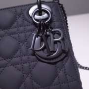 Dior Lady Mini Lambskin Bag Matte Black 20cm - 2