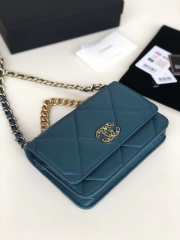 Chanel Quilted 19 Wallet on Chain WOC Blue 2019 - 5