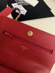 Chanel Quilted 19 Wallet on Chain WOC Red 2019 - 4