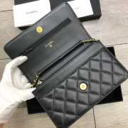 Chanel 19 Denim Wallet on Chain in Black AP0957 - 5