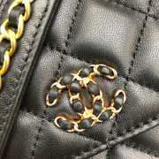 Chanel 19 Denim Wallet on Chain in Black AP0957 - 6