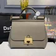 Dolce & Gabbana Sicily Small Tote Gray Bag - 1