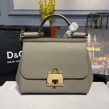 Dolce & Gabbana Sicily Small Tote Gray Bag