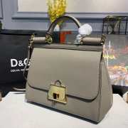 Dolce & Gabbana Sicily Small Tote Gray Bag - 3