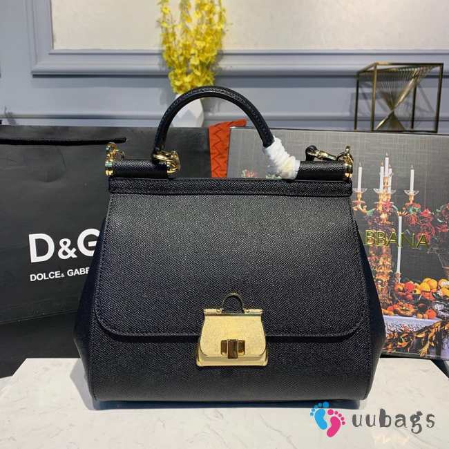 Dolce & Gabbana  Sicily Small Tote Black Bag - 1