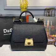 Dolce & Gabbana  Sicily Small Tote Black Bag - 1