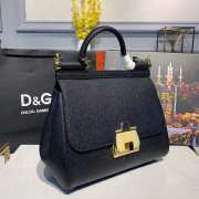 Dolce & Gabbana  Sicily Small Tote Black Bag - 6