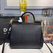 Dolce & Gabbana  Sicily Small Tote Black Bag - 4