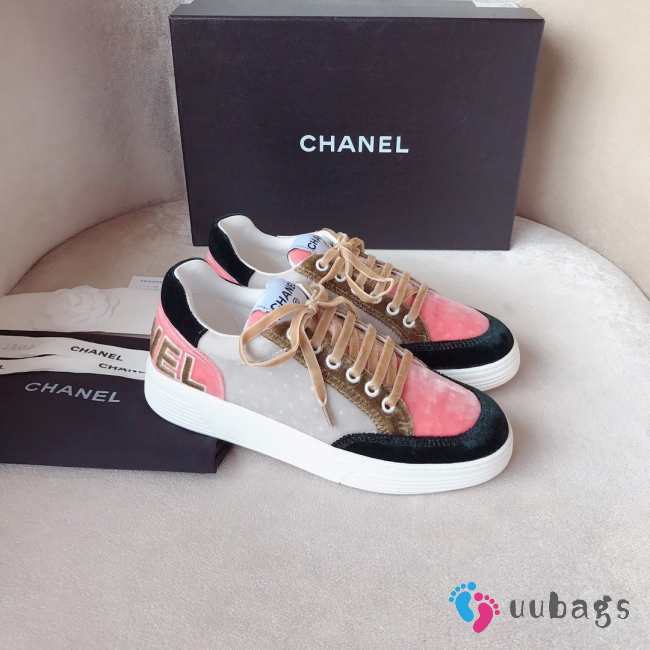 Chanel velvet pink shoes - 1