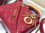 Dior patent ABC 20cm pink bag - 2