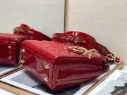 Dior Lady dior patent leather red 20cm - 2