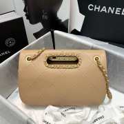 Chanel handle flap bag beige AS1466 - 6