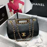 Chanel handle flap bag black AS1466 - 4