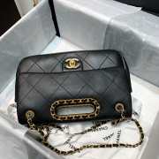 Chanel handle flap bag black AS1466 - 5