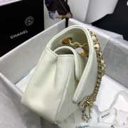 Chanel handle flap bag white AS1466 - 2