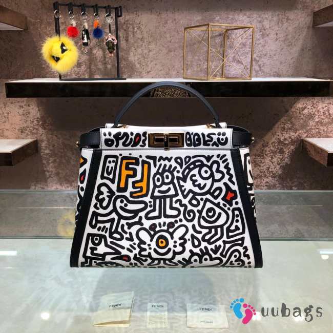 Fendi Peekabook Mr.Doodle bag 33cm - 1