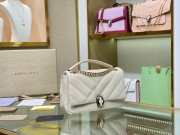 Bvlgari Serpenti Cabochon Leather Shoulder Bag White - 3