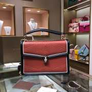 Bvlgari handbag serpenti diamond blast orange bag - 1